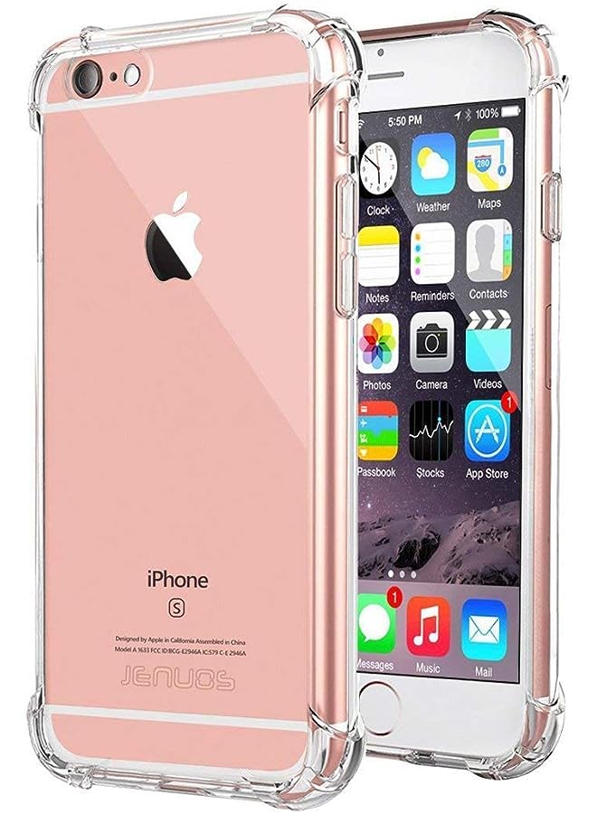Zaboon Iphone 6 Plus / 6S Plus Case Cover Protective Shock Absorption Bumper Soft Transparent Case For Iphone 6 Plus / 6S Plus By Nice.Store.Uae (Clear) - Image 1