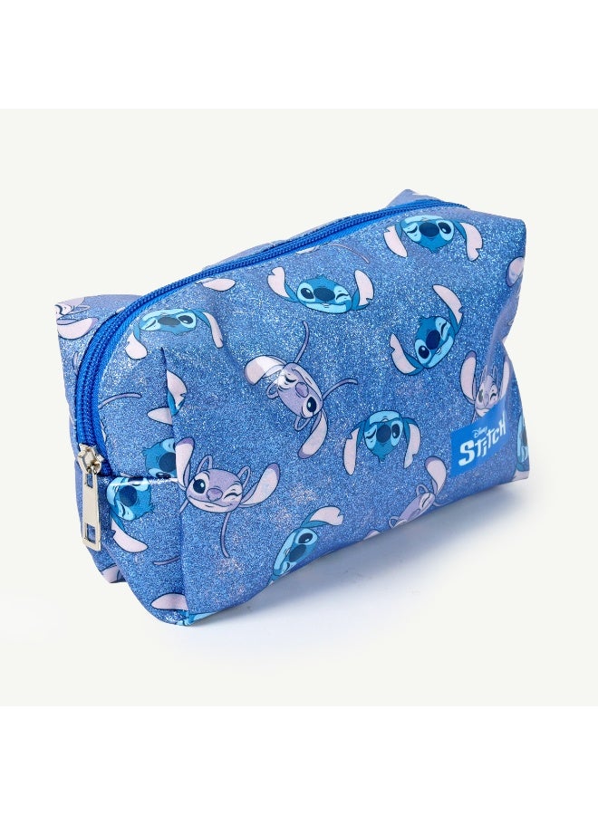 ديزني حقيبة تنظيم تجميل وسفر بتصميم ديزني ستيتش، مزوّدة بمحافظ لامعة وميدالية فرشاة صغيرة مع مرآة، منسّقة حصرياً من قبل شركة مي مي فاميلي ذ.م.م. - Image 5