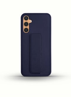 Generic For Samsung Galaxy S24 Plus Silicone Back Case with Leather Handle Wrist Strap ,Kickstand Back Feature Landscape and Portrait , Magnetic Holder Compatible Samsung Galaxy S24 Plus (6.7'') (Dark Blue)  - Image 1