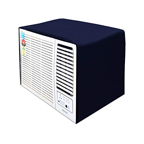 Lithara Waterproof Printed AC Cover for Voltas 1.5T182CYE AC 2 Ton | All Weather Cover | Elastic Stretchable | (Blue) - Image 1