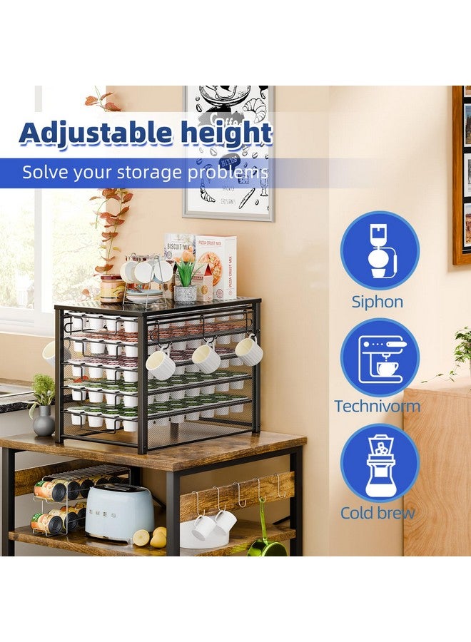 Simple Trending 5 Tier Coffee Pod Holder for K Cup, 160 Pod Pack Capacity Rack, Metal, Black - Image 4