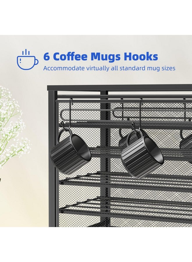 Simple Trending 5 Tier Coffee Pod Holder for K Cup, 160 Pod Pack Capacity Rack, Metal, Black - Image 3