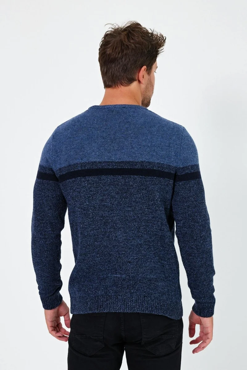 Alexander Gardi Alexandergardi Crew Neck Color Block Regular Fit Sweater (E24-EZE-09)