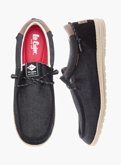 Lee Cooper Men's Textured Moccasins with Lace-Up Closure