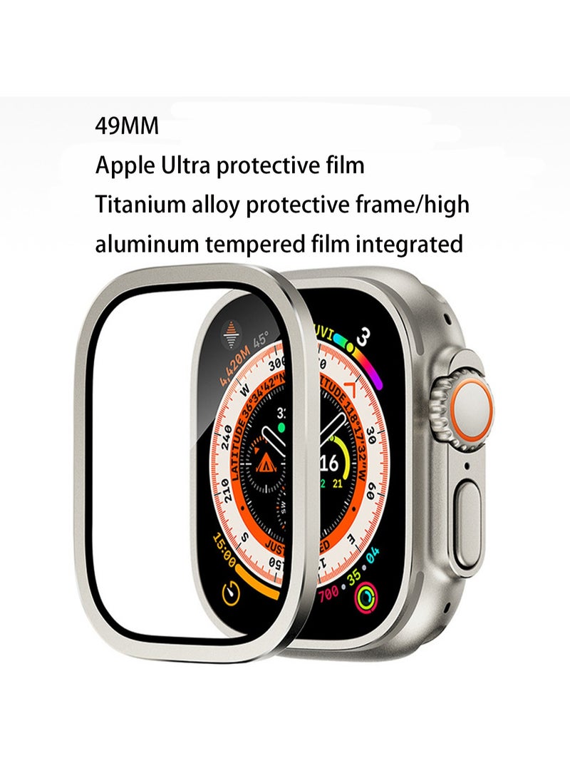 حافظة واقية مدمجة مصنوعة من سبائك الألومنيوم لساعة Apple Iwatch مقاس 49 مم (Ultra فقط) باللون الأزرق، حافظة واقية صلبة ومقاومة للصدمات - Image 2
