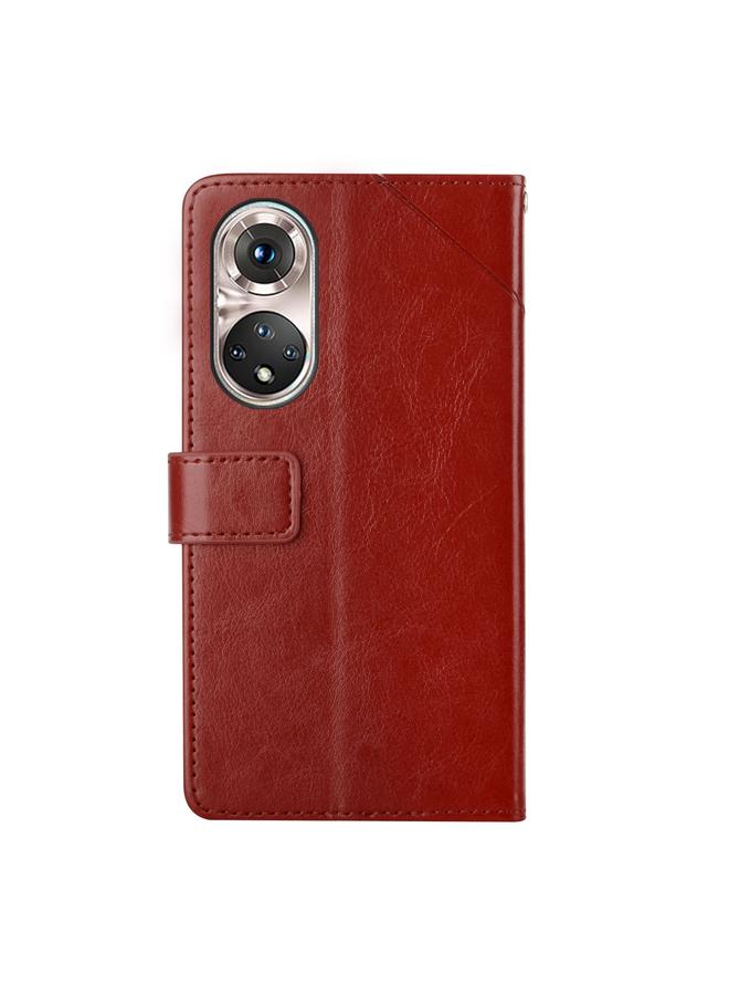 S-TOP Case For Huawei P50 Pro Y Stitching Horizontal Flip Leather Phone Case with Holder & Card Slots & Wallet & Photo Frame - Image 3