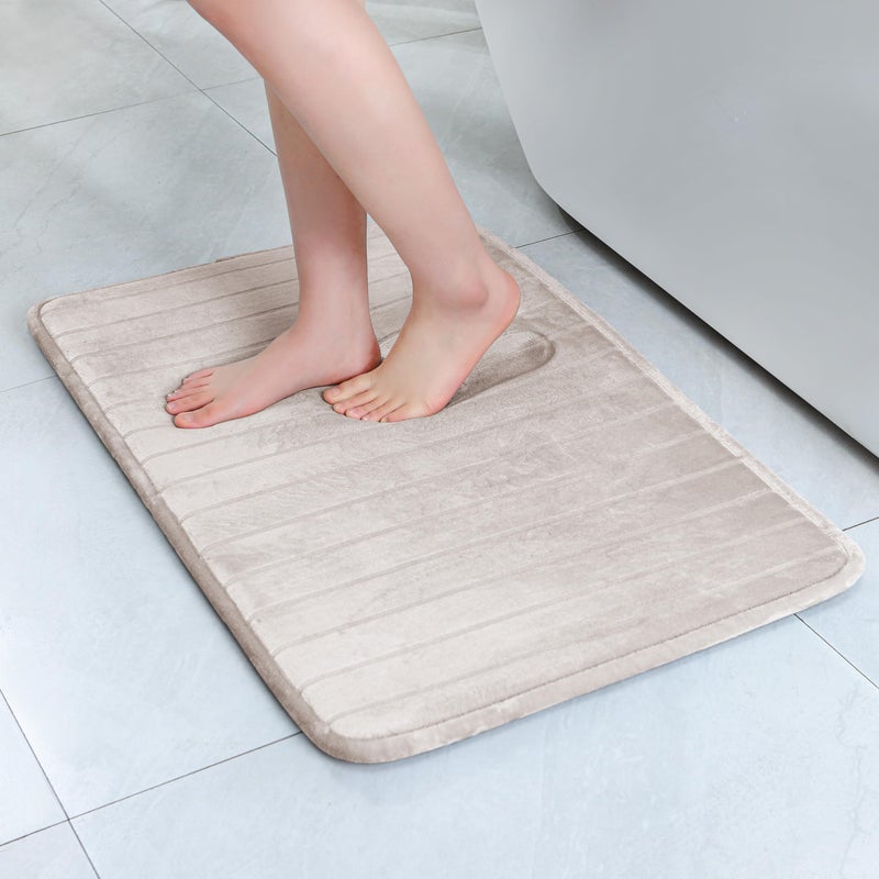 SWEMSTAR Bathroom Rugs Thick Memory Foam Bath Mat - Non-Slip, Quick Dry, Absorbent Washable Floor Microfiber Mat for Shower, Tub, Home Decor Accessories - 20"x30" - Image 1