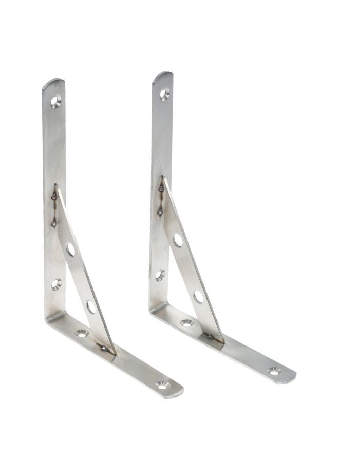 NIBEMINENT 2-Piece Support Bracket Silver 200mm  - Image 1