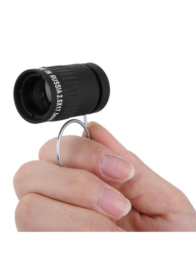 Thoraya 2.5X17.5mm Ultra Mini 2.5X Magnification Monocular Telescope Finger Buckle Handheld(black)  - Image 4