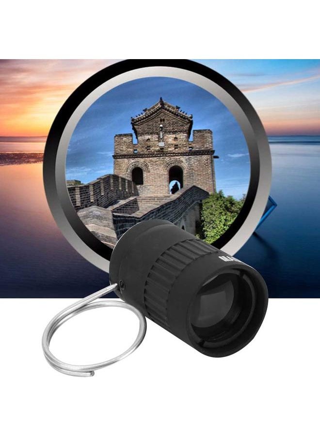 Thoraya 2.5X17.5mm Ultra Mini 2.5X Magnification Monocular Telescope Finger Buckle Handheld(black)  - Image 2