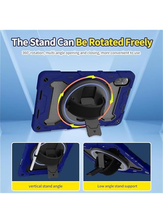 حقيبة حماية لـ Honor Pad X9 11.5 إنش بلون أزرق داكن مع حزام كتف وحماية صدمات وقبضة مريحة - Image 2