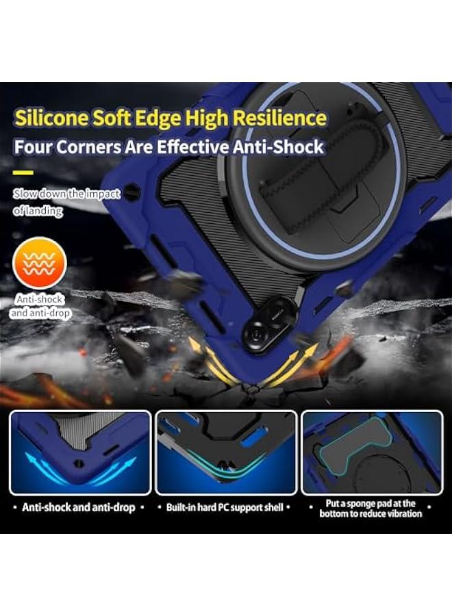 حقيبة حماية لـ Honor Pad X9 11.5 إنش بلون أزرق داكن مع حزام كتف وحماية صدمات وقبضة مريحة - Image 3