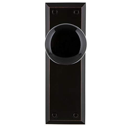 Nostalgic Warehouse New York Plate & Interior Black Porcelain Round Door Knob - Image 4