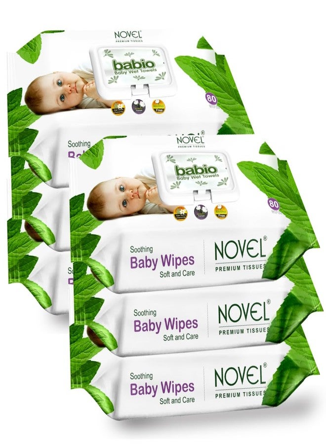 NOVEL Baby Wet Wipes/Pack With Lid (Pack of 6-80 Sheet) - Image 1