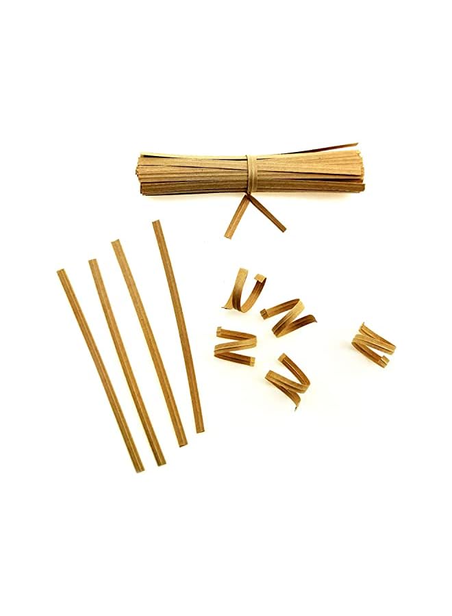 S-TOP 1000 Pcs 4 Inch Kraft Paper Twist Ties for Cello Bags Treat Bags Gift Packaging Bread Cookie Candy Cake Bags - Image 3