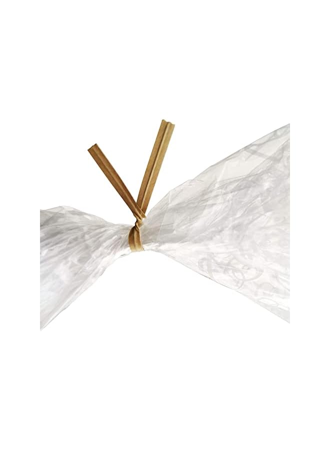 S-TOP 1000 Pcs 4 Inch Kraft Paper Twist Ties for Cello Bags Treat Bags Gift Packaging Bread Cookie Candy Cake Bags - Image 4
