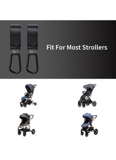 Oasisgalore Stroller Hook, 2PCS Portable Stroller Hooks for Hanging, Multipurpose Organizer Hook Clip for Bugaboo,Strollers, wheelchairs,Walkers(Black)  - Image 3