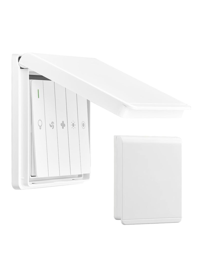 2 قطع من واقي مفتاح الإضاءة، وغطاء مفتاح حائط وقاية الأطفال، وحماية المقبس شديد الرقة، وغطاء واقي مفتاح الإضاءة، ومنع انقلابات المفاتيح غير المقصودة من قبل الأطفال والبالغين، والسلامة المنزلية (أبيض) - Image 1