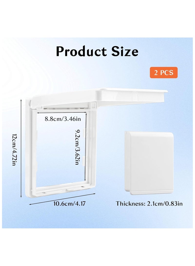 2 قطع من واقي مفتاح الإضاءة، وغطاء مفتاح حائط وقاية الأطفال، وحماية المقبس شديد الرقة، وغطاء واقي مفتاح الإضاءة، ومنع انقلابات المفاتيح غير المقصودة من قبل الأطفال والبالغين، والسلامة المنزلية (أبيض) - Image 2