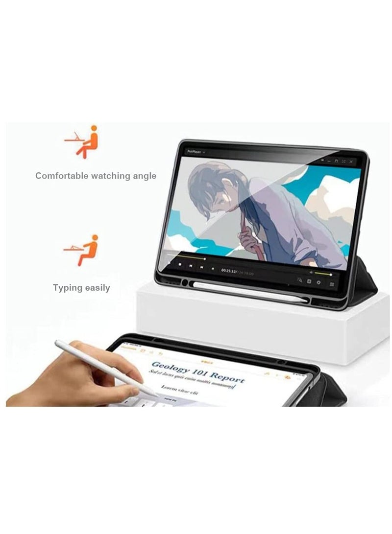 DUSALA Soft Smart Case with Pencil Holder Foldable Stand for iPad 10.2 Inch 9th 8th 7th Generation 2021 2020 2019 iPad Air 3rd Generation iPad Pro 10.5 Inch Navy Blue - Image 3