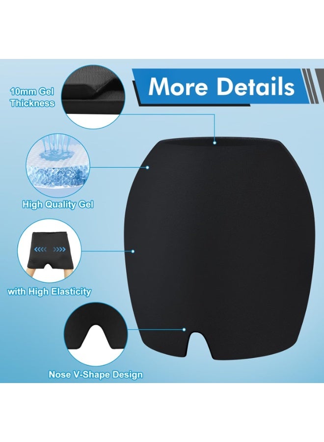 ديوتي غطاء رأس جل ثلجي لتخفيف الصداع النصفي، قبعة علاج بارد للصداع، وضغط الجيوب الأنفية، وانتفاخ العينين، وتخفيف التوتر، مع لفافة تبريد قابلة للتعديل باللون الأسود. - Image 2