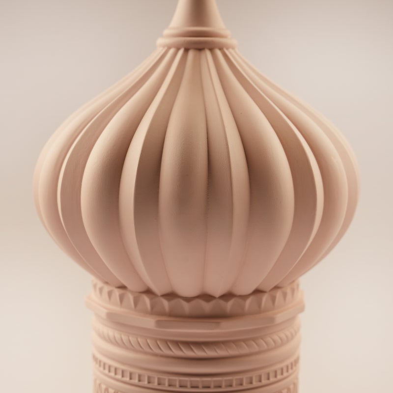 Homez Dome Shaped Ceramic Ramadan Decorative Piece, Pink 14.5*14.5*30Cm - Image 2