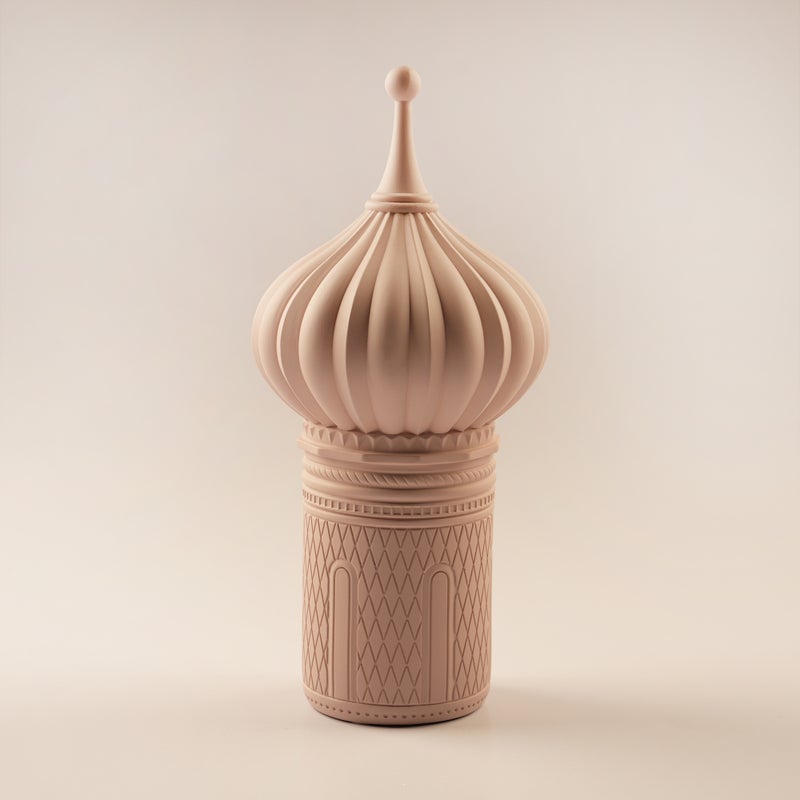 Homez Dome Shaped Ceramic Ramadan Decorative Piece, Pink 14.5*14.5*30Cm - Image 1