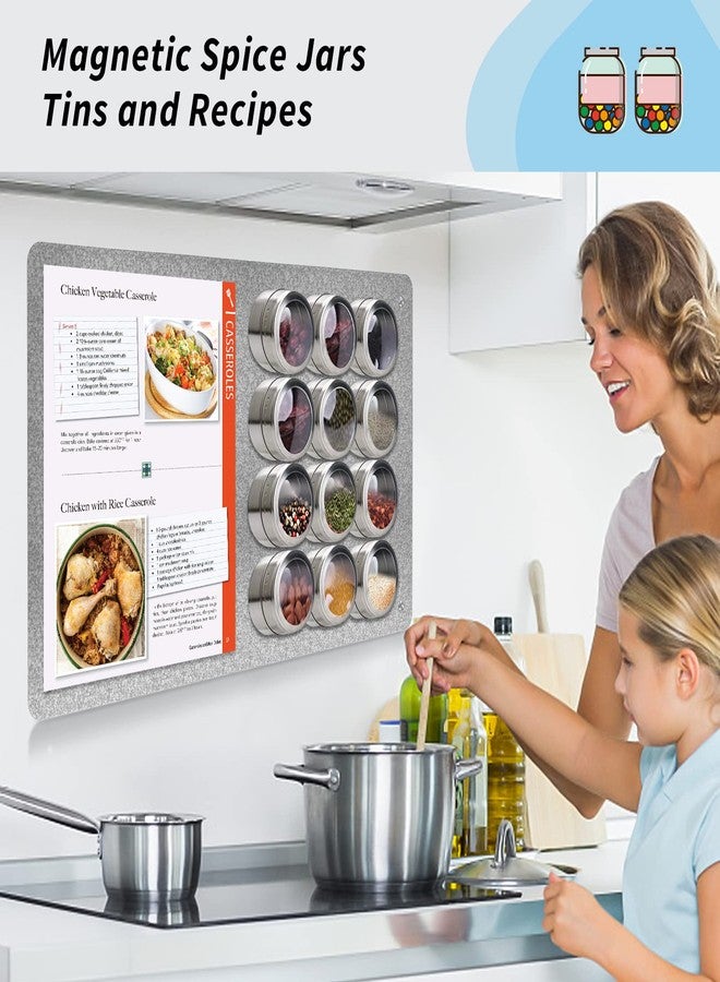 Bonnary 2Pack Magnetic Board,17.1" x 11.8" Magnet Display,for Magnets and Bulletin Board,Suitable for Wall, Refrigerator, Compartment, Cabinet etc,Comes with Dual Lock Tape for Easy Hanging (Black - Image 5