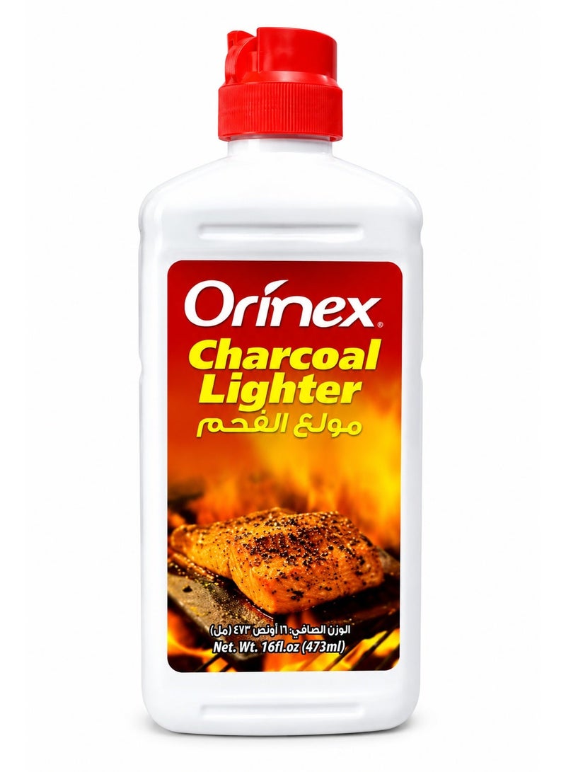 Orinex Charcoal Lighter Liquid – 473ml Fast Ignition BBQ & Fire Starter - Image 1