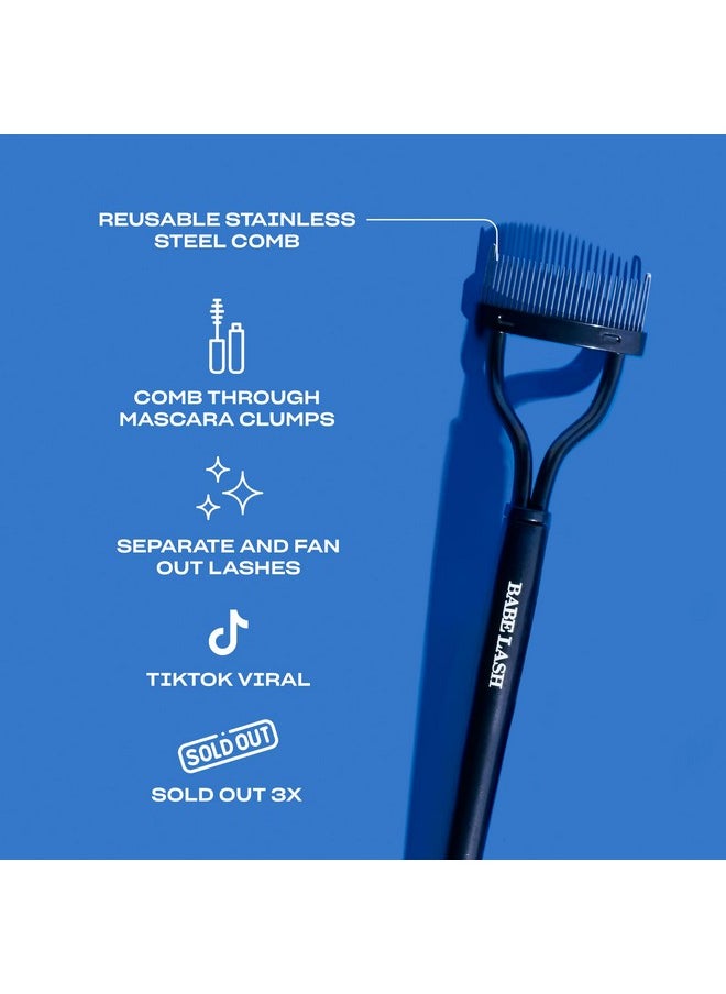 BABE ORIGINAL - Pro Eyelash Separator, Removes Clumps On Mascara, Reusable Stainless Steel Lash Comb For Cleaning Lashes - Image 1