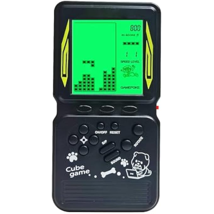 RETRO BRICK GAME CONSOLE LARGE SCREEN WITH GREEN BACKLIGHT BUILT-IN 23 MULTI-MODE GAMES CLASSIC NOSTALGIA SPEED AND DIFFICULTY ADJUSTABLE POWERED BY 2 AA BATTERIES (BLACK) - Image 2