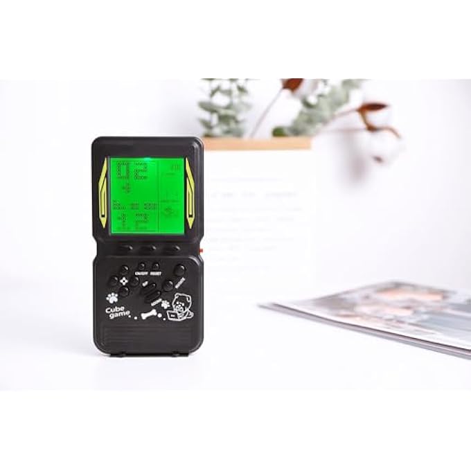 RETRO BRICK GAME CONSOLE LARGE SCREEN WITH GREEN BACKLIGHT BUILT-IN 23 MULTI-MODE GAMES CLASSIC NOSTALGIA SPEED AND DIFFICULTY ADJUSTABLE POWERED BY 2 AA BATTERIES (BLACK) - Image 5