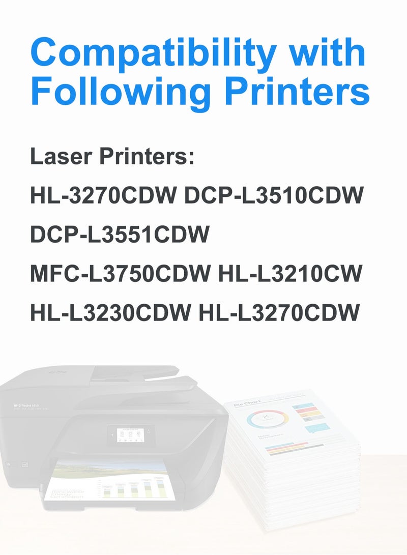 Compatible Toner Cartridges Replacement for TN-273 for Use with HL-3270CDW DCP-L3510CDW DCP-L3551CDW MFC-L3750CDW HL-L3210CW HL-L3230CDW HL-L3270CDW Laser Printers,4 Colors - Image 2