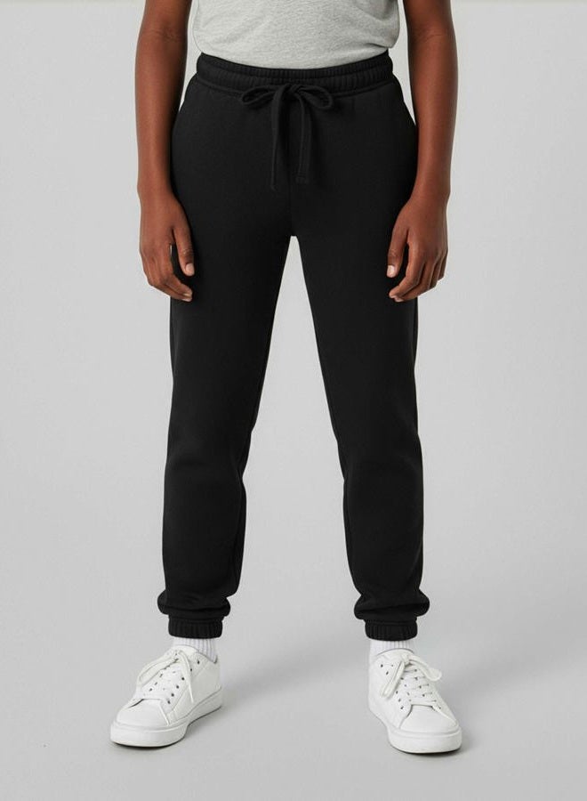 REALESSENTIALS 3 Pack: Boys Girls Youth Teen Active Athletic Basic Soft Tech Sports Fleece Jogger Soccer Track Gym Running Slim Fit Tapered Sweatpants Casual French Terry Quick Dry Fit Pockets-Set 8,M(10/12) - Image 2