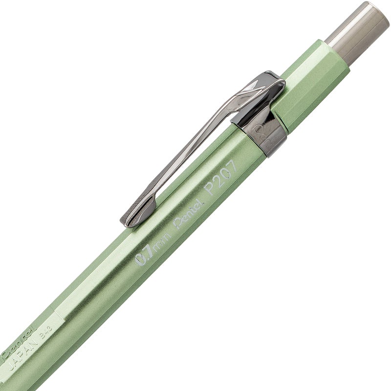 Pentel Sharp Mechanical Pencil  (0.7Mm)  Medium Line  Metallic Barrel  Assorted Colors  Pack Of 3 (P207Mbp3M1) - Image 3