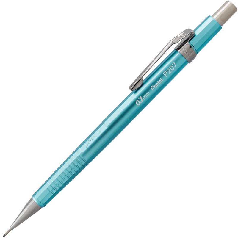 Pentel Sharp Mechanical Pencil  (0.7Mm)  Medium Line  Metallic Barrel  Assorted Colors  Pack Of 3 (P207Mbp3M1) - Image 2