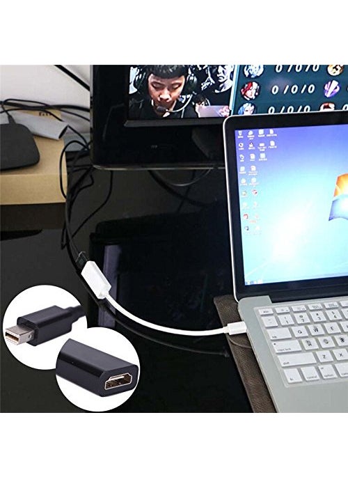 Technotech Technotech Mini DP DisplayPort to HDMI Female Adapter for Apple MacBook MacBook Air MacBook Pro and Mac Mini Black  - Image 4