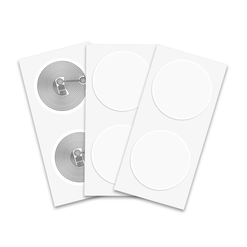 Timeskey NFC 50PCS NFC Tags NTAG215 NFC Stickers Blank NFC Tags Adhesive NFC 215 Programmable NFC Tags Compatible with Android & iPhone 504 Bytes Memory Fully Programmable-Timeskey NFC - Image 1
