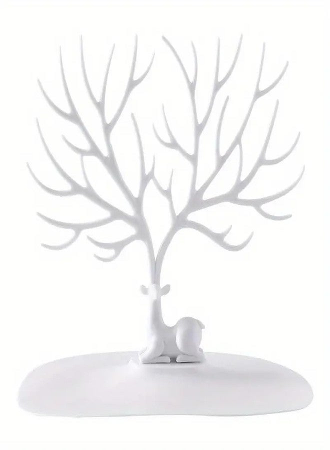 Hidak Jewelry Organize Very Stylish and Saving for Woman Plastic Deer Antlers Jewelry Holder Deer Tree Creative Sika Deer Tree Tray Display Stand Holder