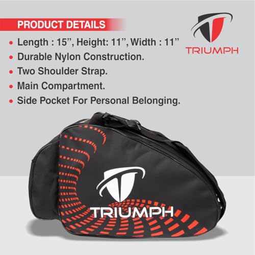 Triumph KB-611 Nylon, Polyester Skating Bag for Roller Skates (Black) 15"x11"x11" - Image 4