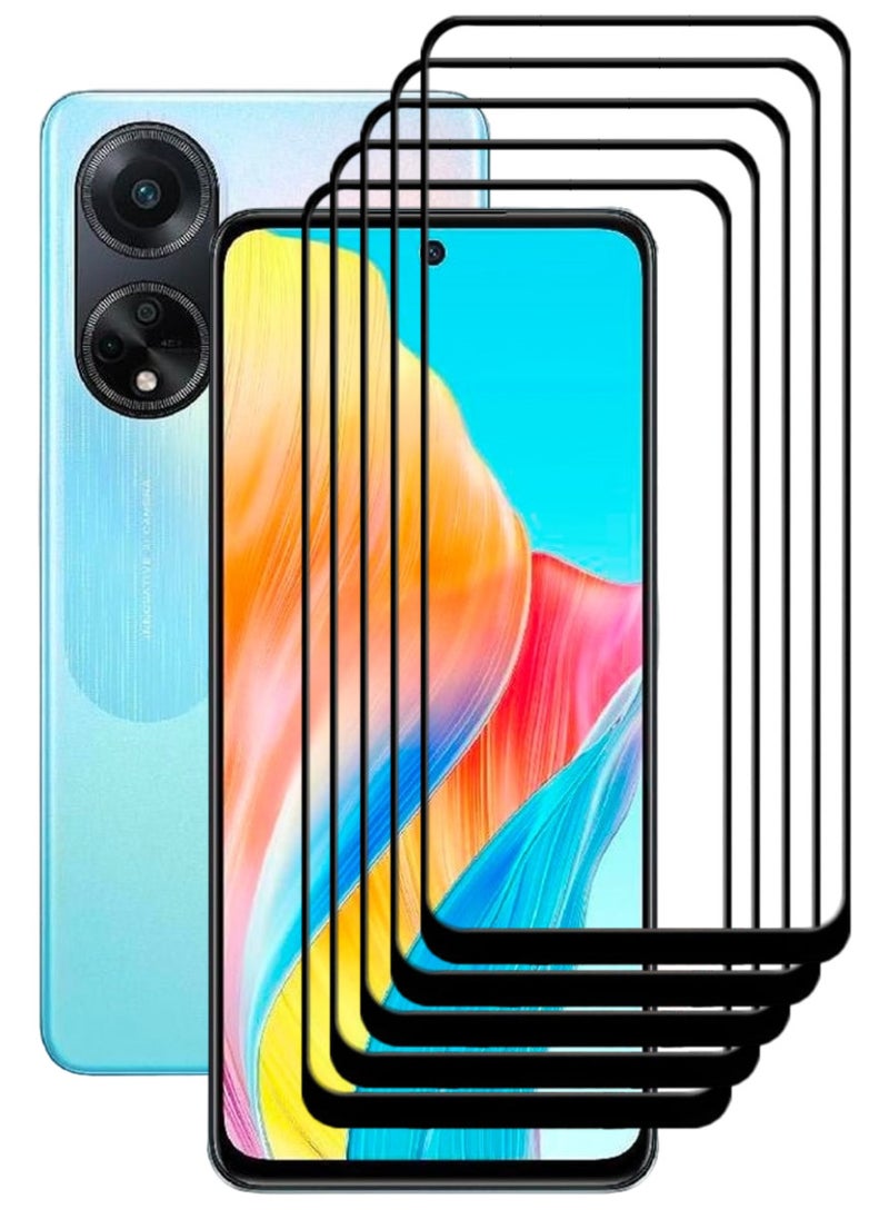 ACLIX 5 Pieces Antistatic ESD Dustproof Premium Quality High Definition Tempered Glass Screen Protector Designed For Oppo A98 - Image 1