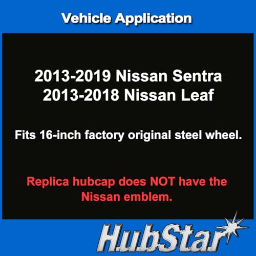 HubStar Hubcap Fits Nissan Sentra 2013-2019, Leaf 2013-2018, Premium Replica 16-inch Replacement, Silver, 1 Piece - Image 5