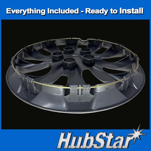 HubStar Hubcap Fits Nissan Sentra 2013-2019, Leaf 2013-2018, Premium Replica 16-inch Replacement, Silver, 1 Piece - Image 3