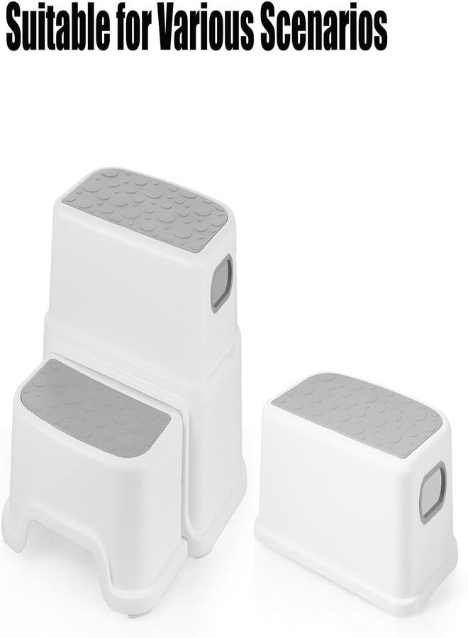 Meneflix 2 Step Stool for Kids, Toddler's Stool for Potty Training and Baby Exercise 2-Step Design Non-Slip and Safety for Brushing Teeth Washing - Image 2