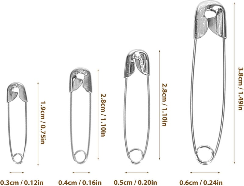 600pcs Small Metal Safety Pins for Sewing and Crafting, Convenient Delicate Pins for Clothes Fastening and DIY Fabric Projects, for and Hobbyists - Image 2