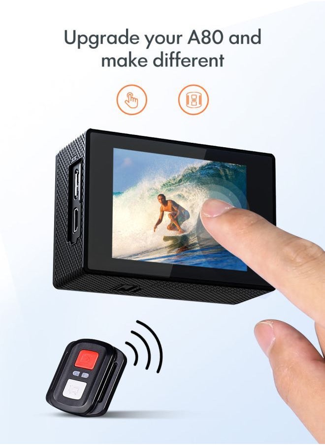 APEMAN - Action Camera 4K 60fps video & 20MP photos ØŒ2 inch IPS real-color touchscreen ,Robust & 40M waterproof ,Wireless remote control ,loop video ,time lapse, slow motion - Image 1