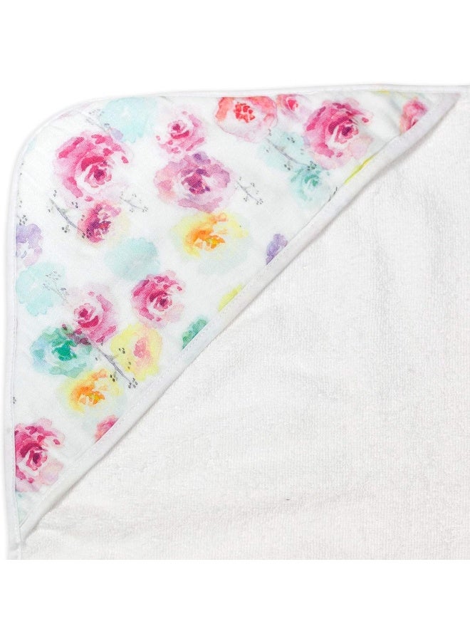 HonestBaby Baby 3-Piece Organic Cotton Hooded Towel & Washcloth Set - Pink - One size - Image 3