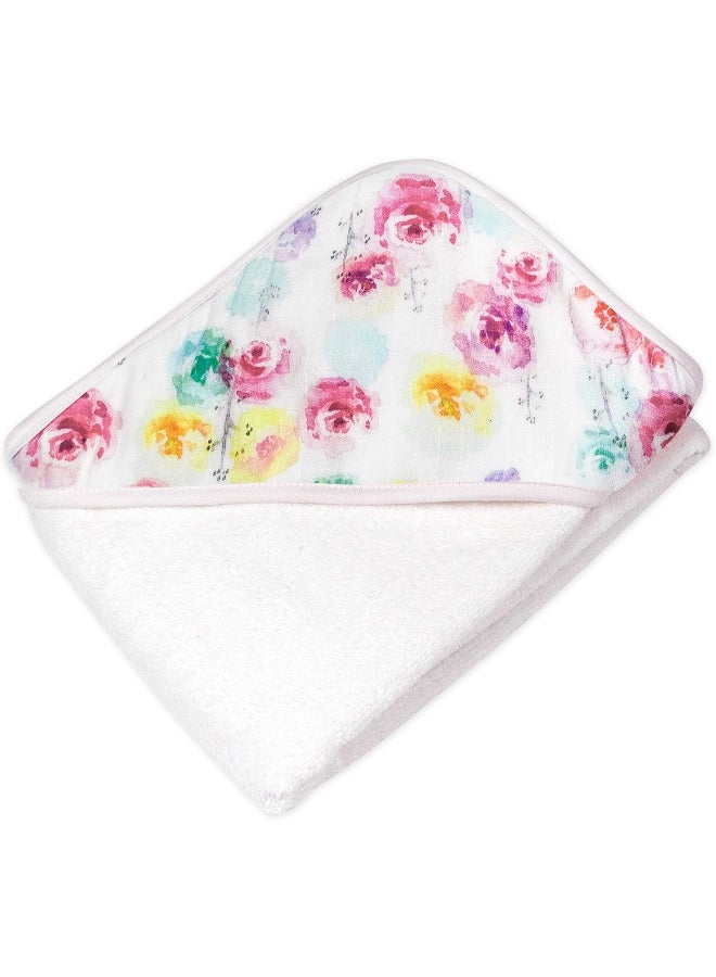 HonestBaby Baby 3-Piece Organic Cotton Hooded Towel & Washcloth Set - Pink - One size - Image 2