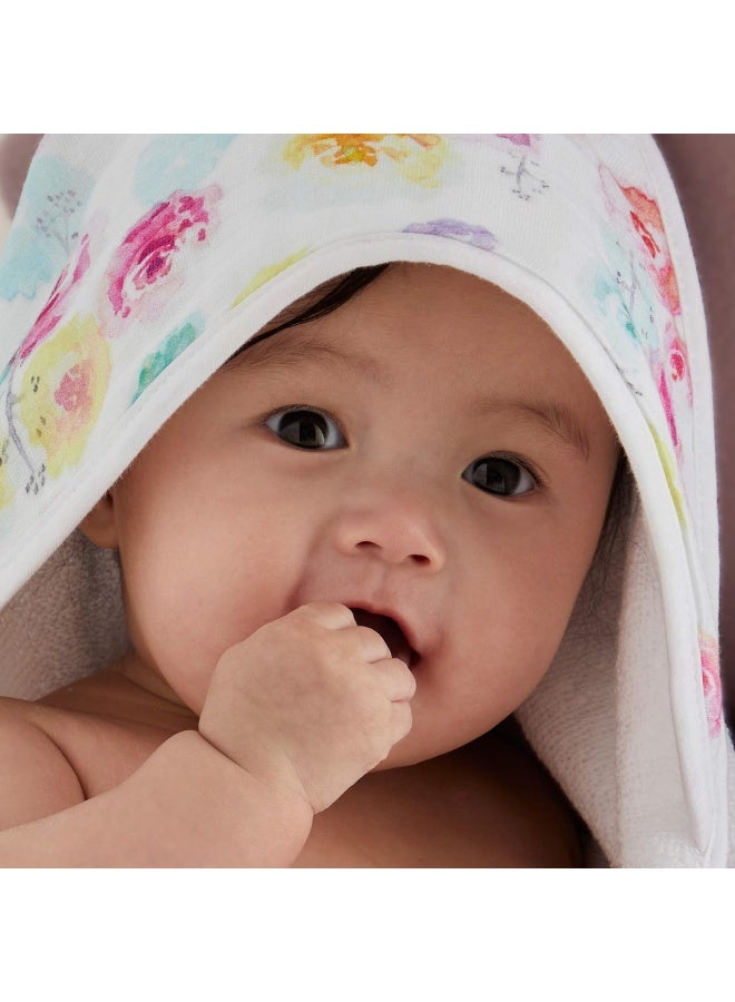 HonestBaby Baby 3-Piece Organic Cotton Hooded Towel & Washcloth Set - Pink - One size - Image 5