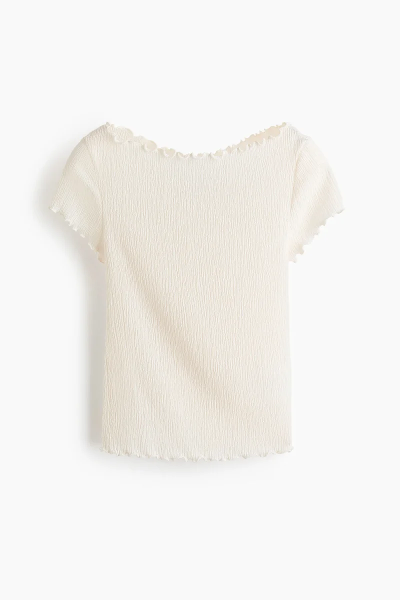 H&M Crinkled boat-neck top